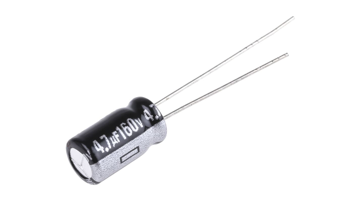 Panasonic 4.7μF Aluminium Electrolytic Capacitor 160V dc, Radial, Through Hole - ECA2CHG4R7