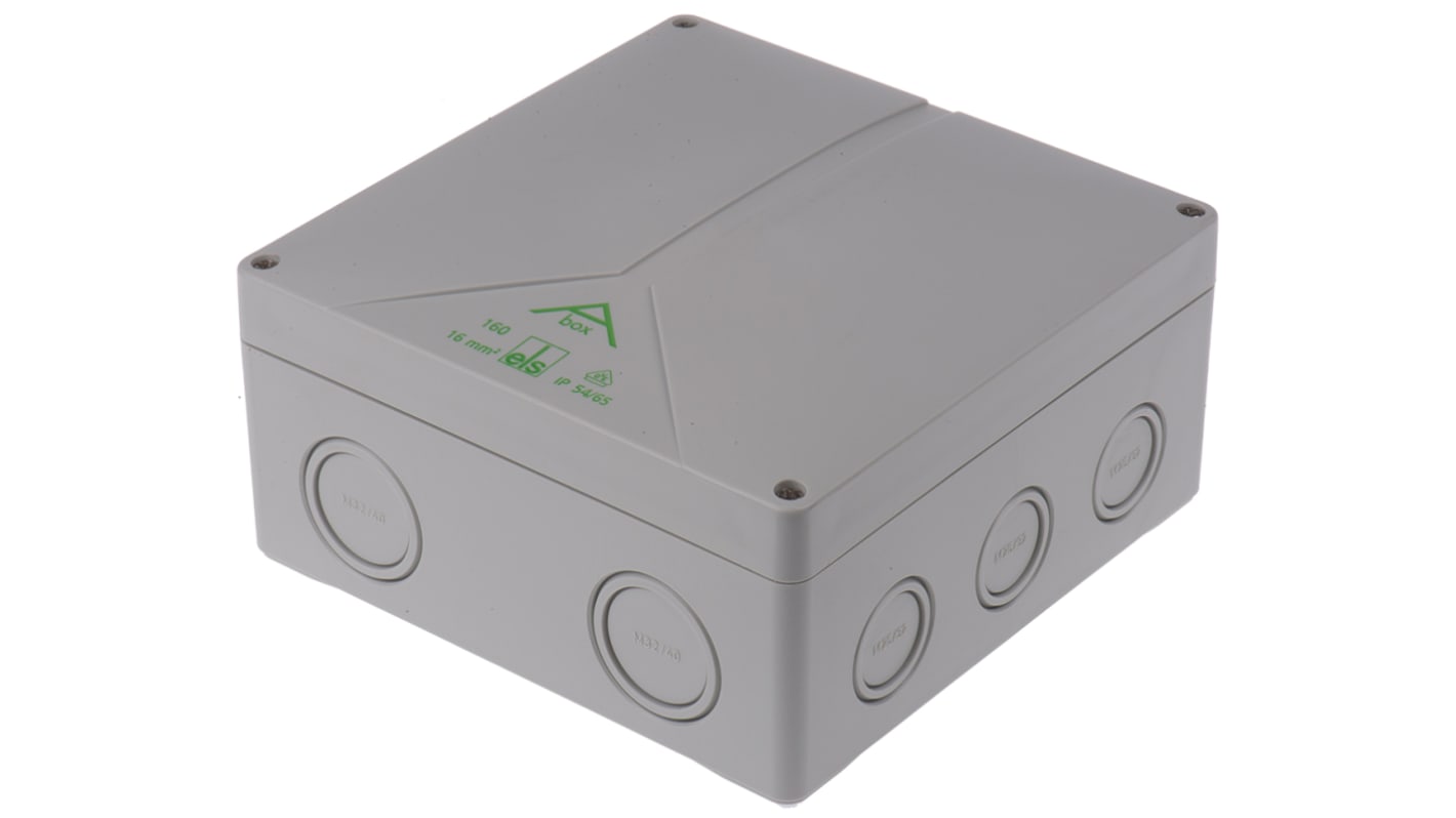 Spelsberg Abox Series Grey Polystyrene Junction Box, IP65, 180 x 180 x 91mm