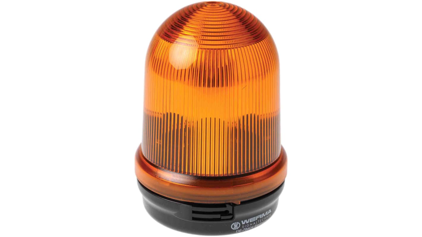 Indicador luminoso Werma serie BM 826, efecto Constante, Incandescente, Amarillo, alim. 12 → 240 V ac / dc