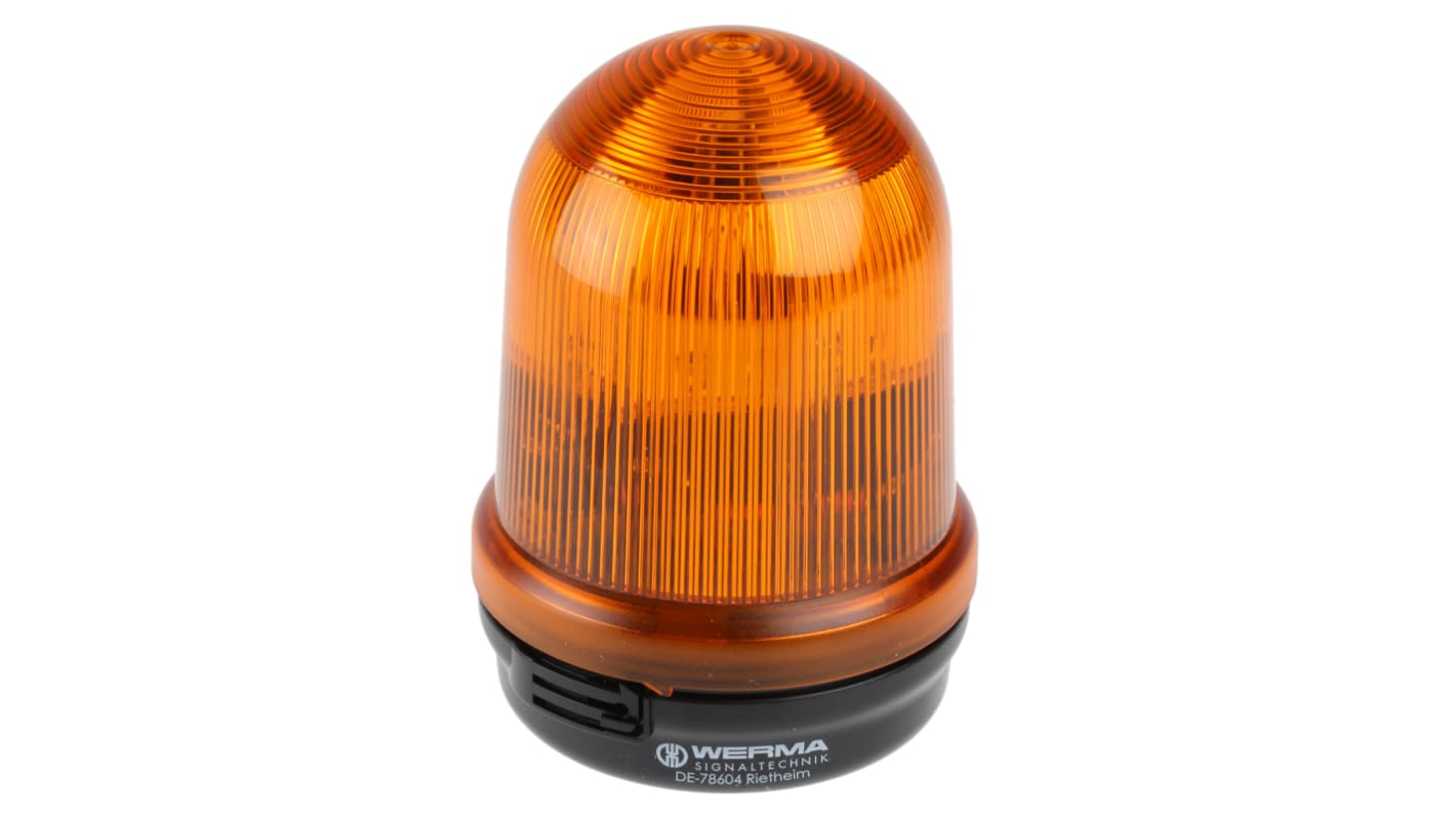 Werma BM 828, Xenon Blitz Signalleuchte Gelb, 230 V ac, Ø 98mm x 137mm