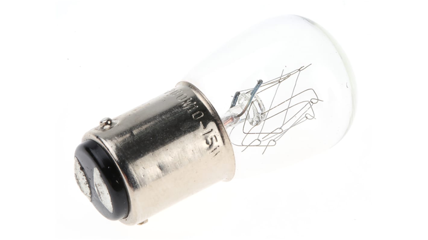 Werma Incandescent Clear Bulb, BA15d 230 V