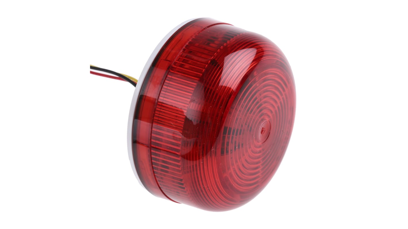 Klaxon Flashguard QBS Series Red Flashing Beacon, 12 V dc, 24 V dc, Surface Mount, Xenon Bulb