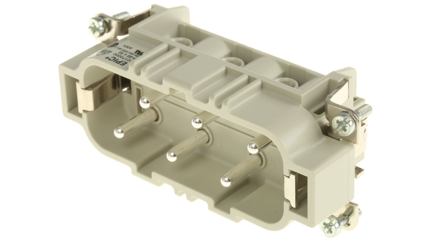 EPIC H-BS Industrie-Steckverbinder Kontakteinsatz, 6-polig 35A Stecker, Schrauben