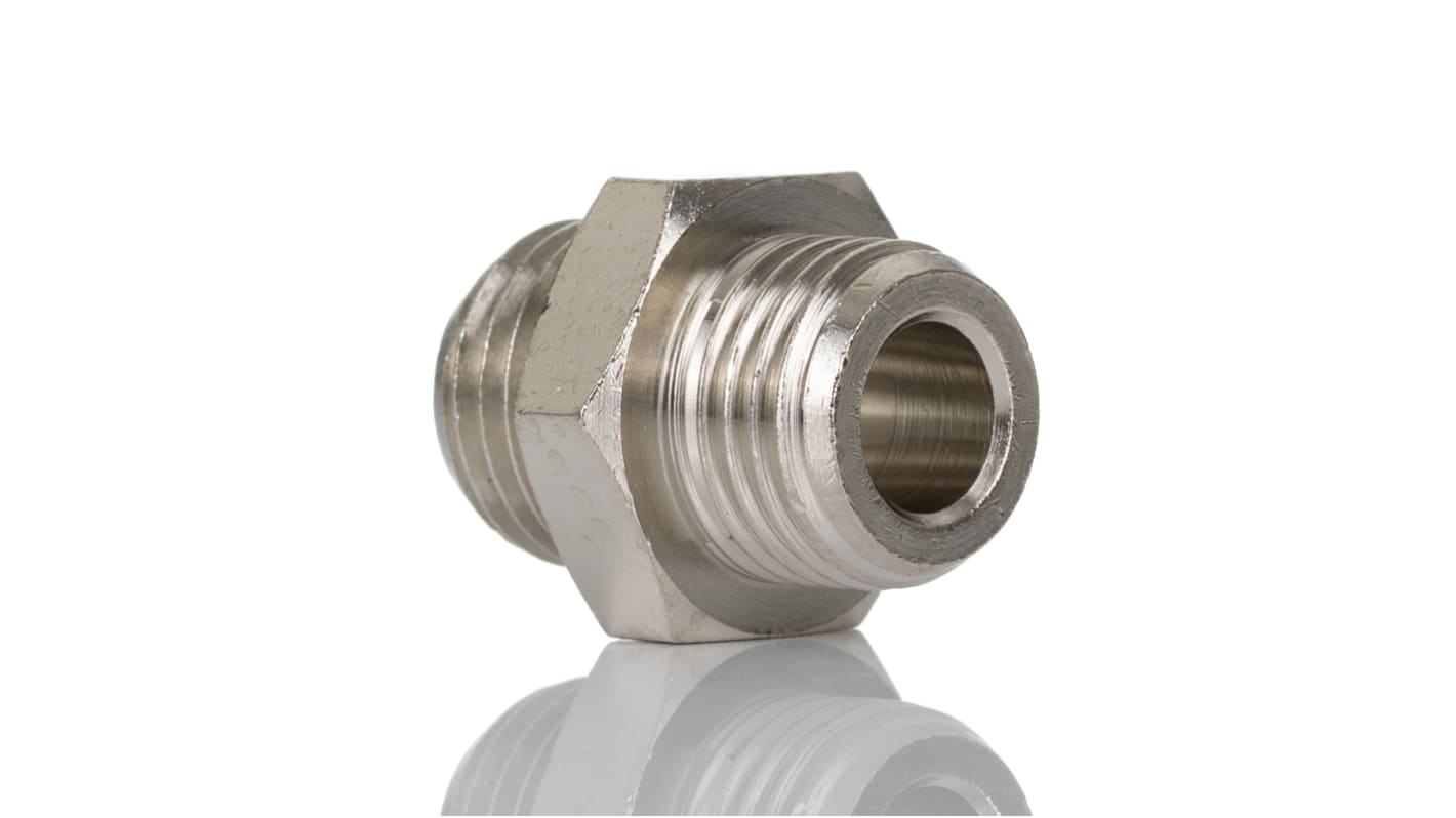 Legris LF3000 Series Straight Threaded Adaptor, G 1/4 Male to G 1/4 Male, Threaded Connection Style