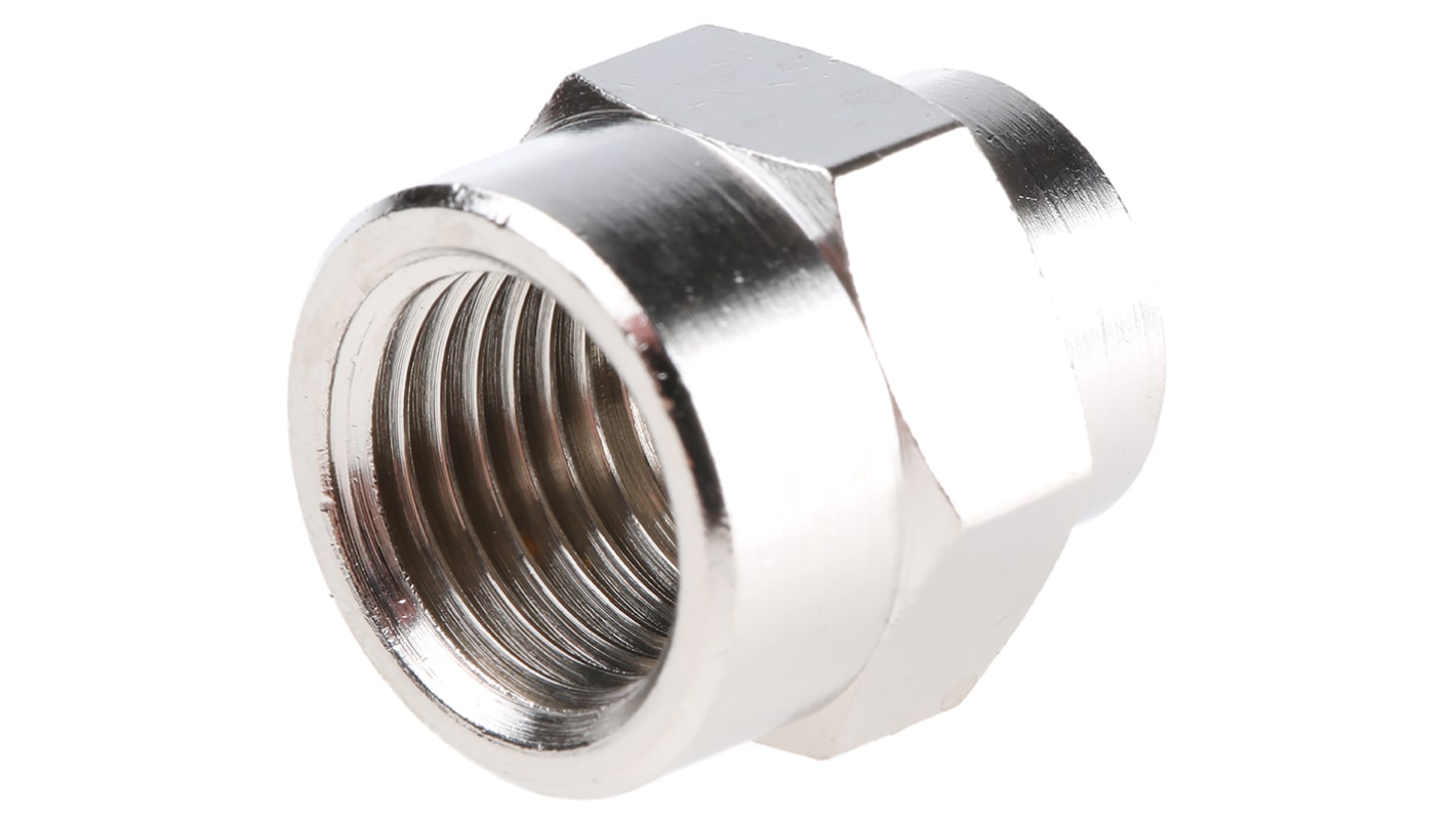 Legris LF3000 Series Straight Threaded Adaptor, G 1/8 Female to G 1/4 Female, Threaded Connection Style