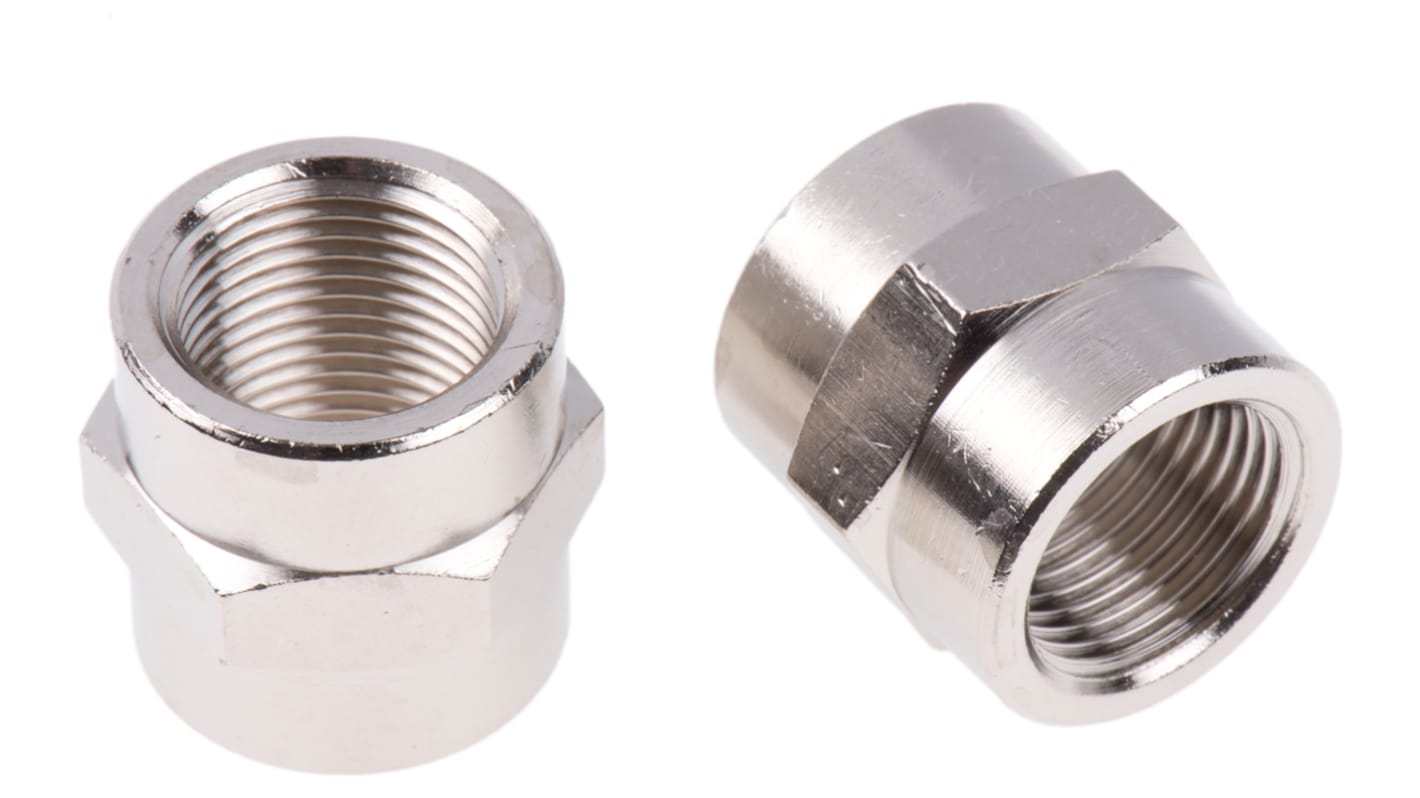 Legris LF3000 Series Straight Threaded Adaptor, G 3/8 Female to G 3/8 Female, Threaded Connection Style