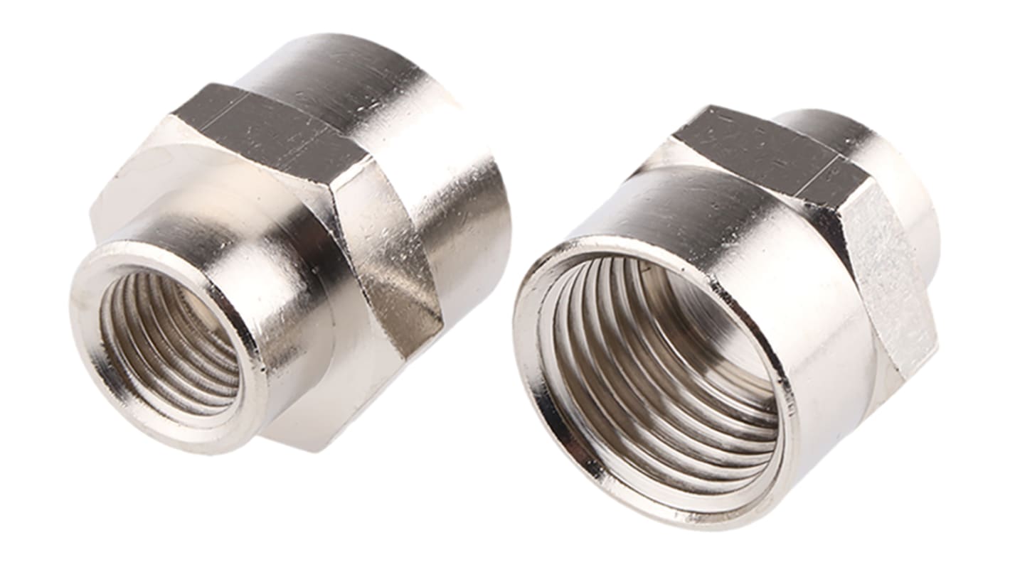 Legris LF3000 Series Straight Threaded Adaptor, G 1/4 Female to G 1/2 Female, Threaded Connection Style