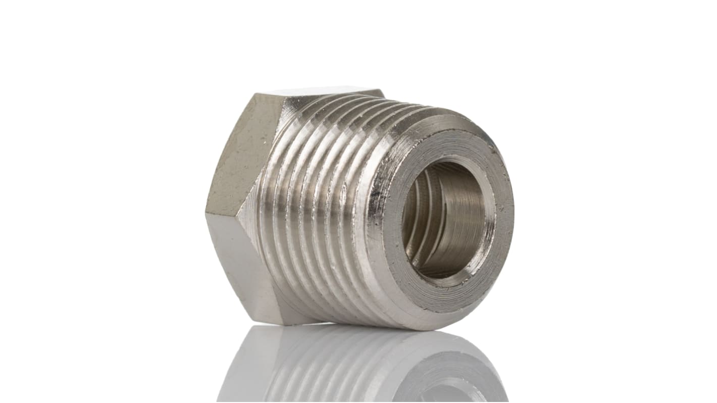 Legris LF3000 Series Straight Threaded Adaptor, R 3/8 Male to G 1/4 Female, Threaded Connection Style