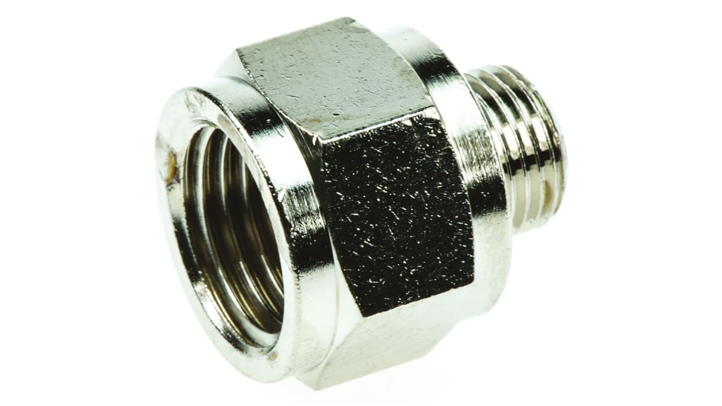 Legris LF3000 Series Straight Threaded Adaptor, G 1/8 Male to G 1/4 Female, Threaded Connection Style