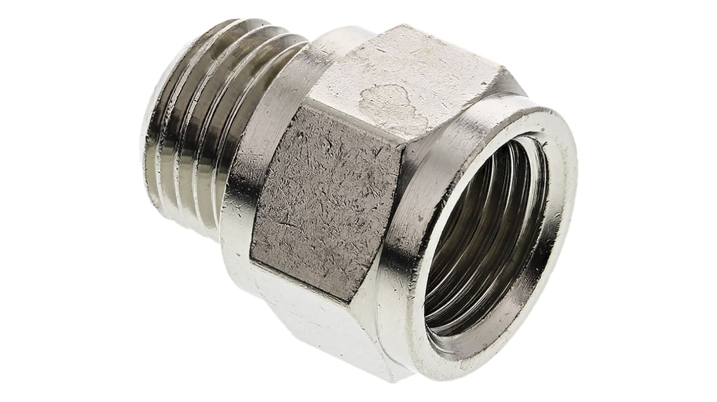 Legris LF3000 Series Straight Threaded Adaptor, G 1/4 Male to G 1/4 Female, Threaded Connection Style