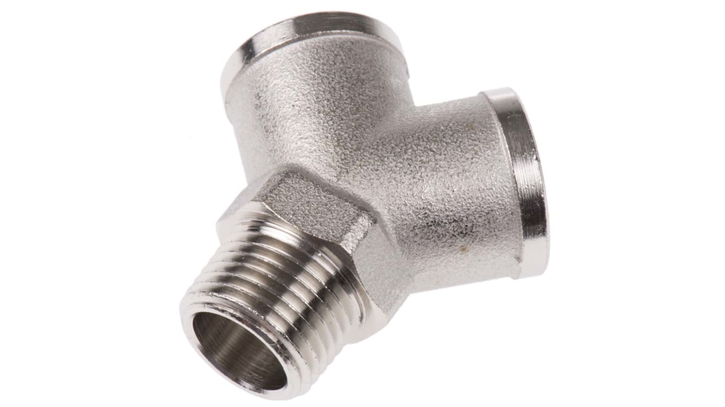 Legris 0911 Series Y Threaded Adaptor, G 1/2 Female to G 1/2 Female, Threaded Connection Style