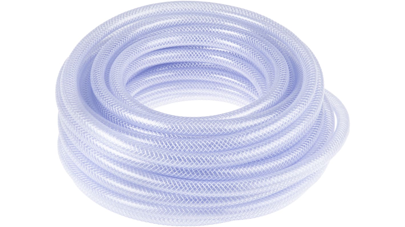 Manguera reforzada RS PRO de PVC Transparente, long. 25m, Ø int. 12.5mm, para Aire comprimido