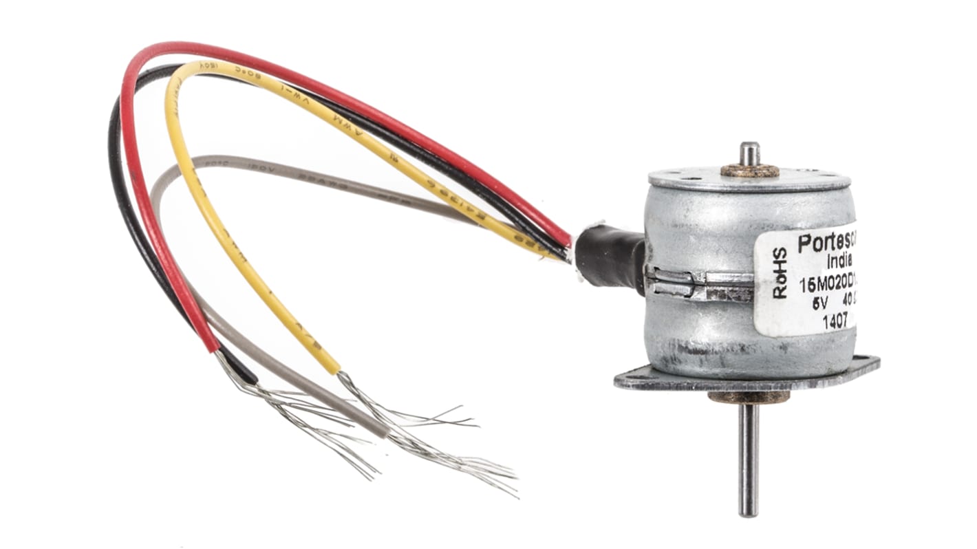 McLennan Servo Supplies Permanent Magnet Stepper Motor, 3.9mNm Torque, 5 V, 18°, 1.5mm Shaft