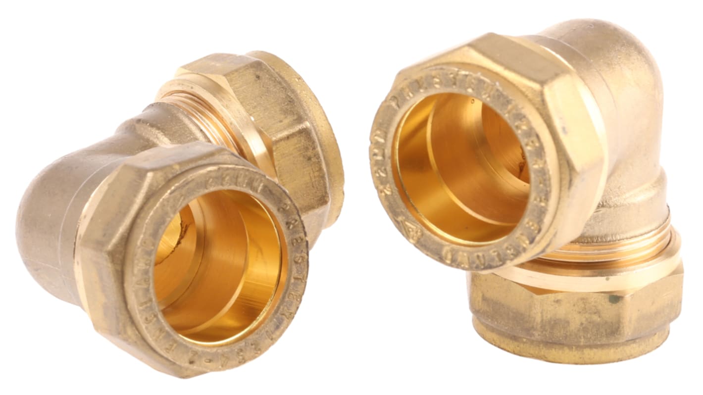 RS PRO Brass Compression Fitting, Elbow Coupler