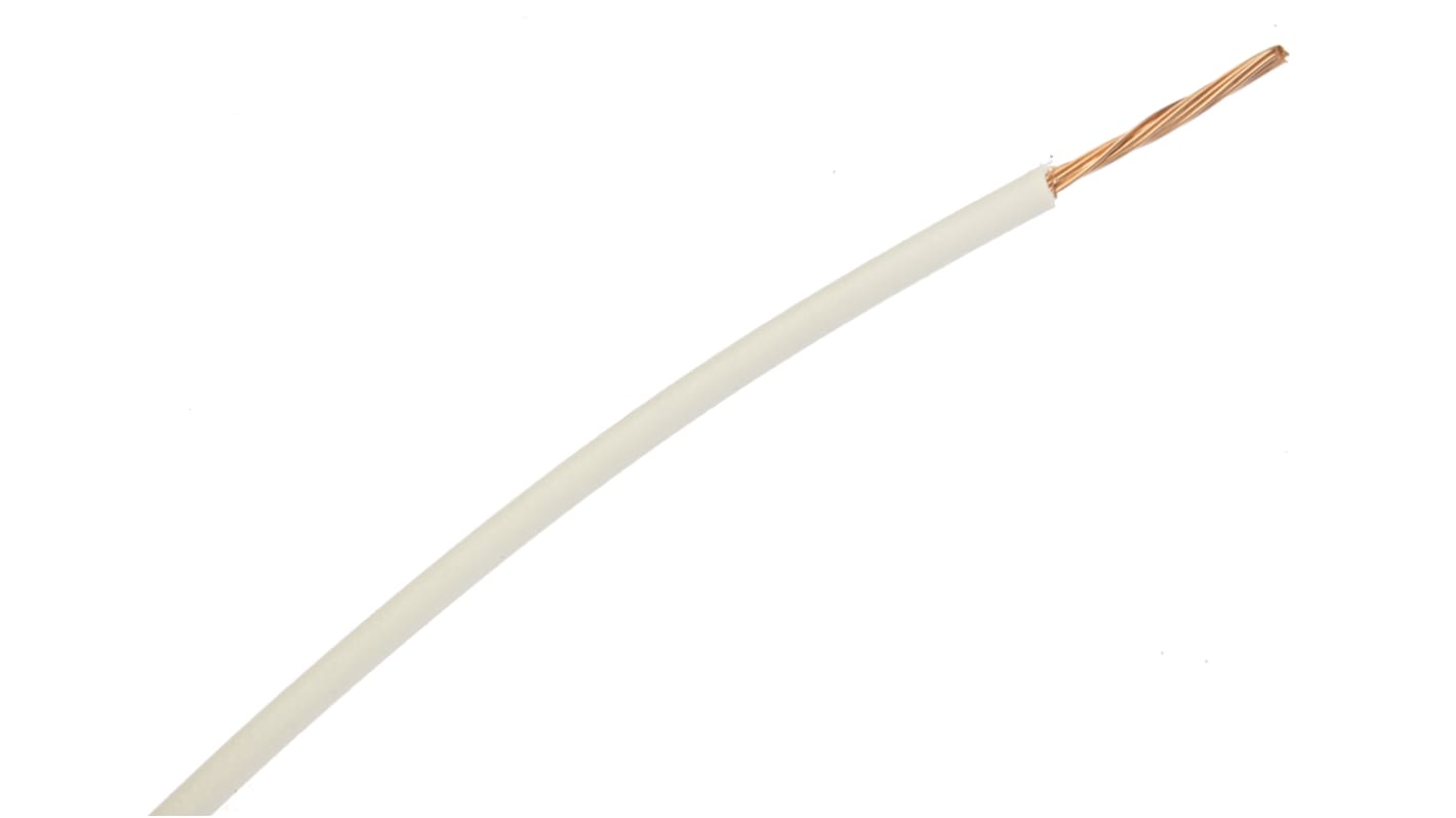 Cable para Automoción TE Connectivity ACW0219-1.00-9, área transversal 1 mm² Filamentos del Núcleo 19 / 0,26 mm Blanco,