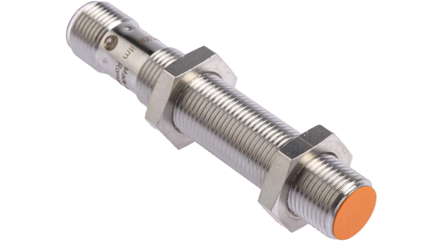 IFS208 ifm electronic Inductive BarrelStyle Proximity Sensor, M12 x 1, 4 mm Detection, PNP