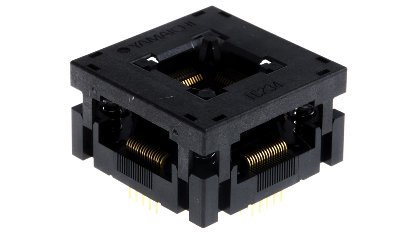Support de circuit intégré Yamaichi 0.5mm, 64 contacts Femelle QFP Traversant