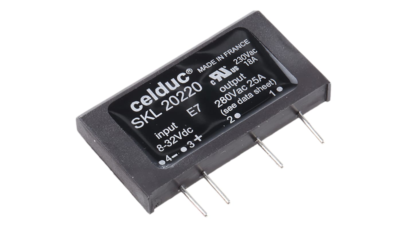 Celduc SK SK THT Halbleiterrelais mit Nulldurchgang 280 V ac / 25 A