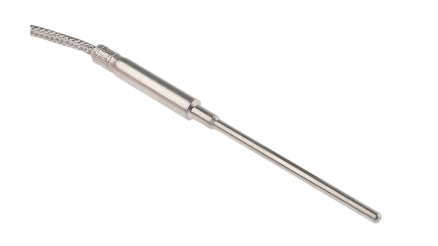 Sensor RTD PT100 Electrotherm, sonda: Ø 3mm, long. 50mm, cable de 2.5m, temp. -50°C → +400°C