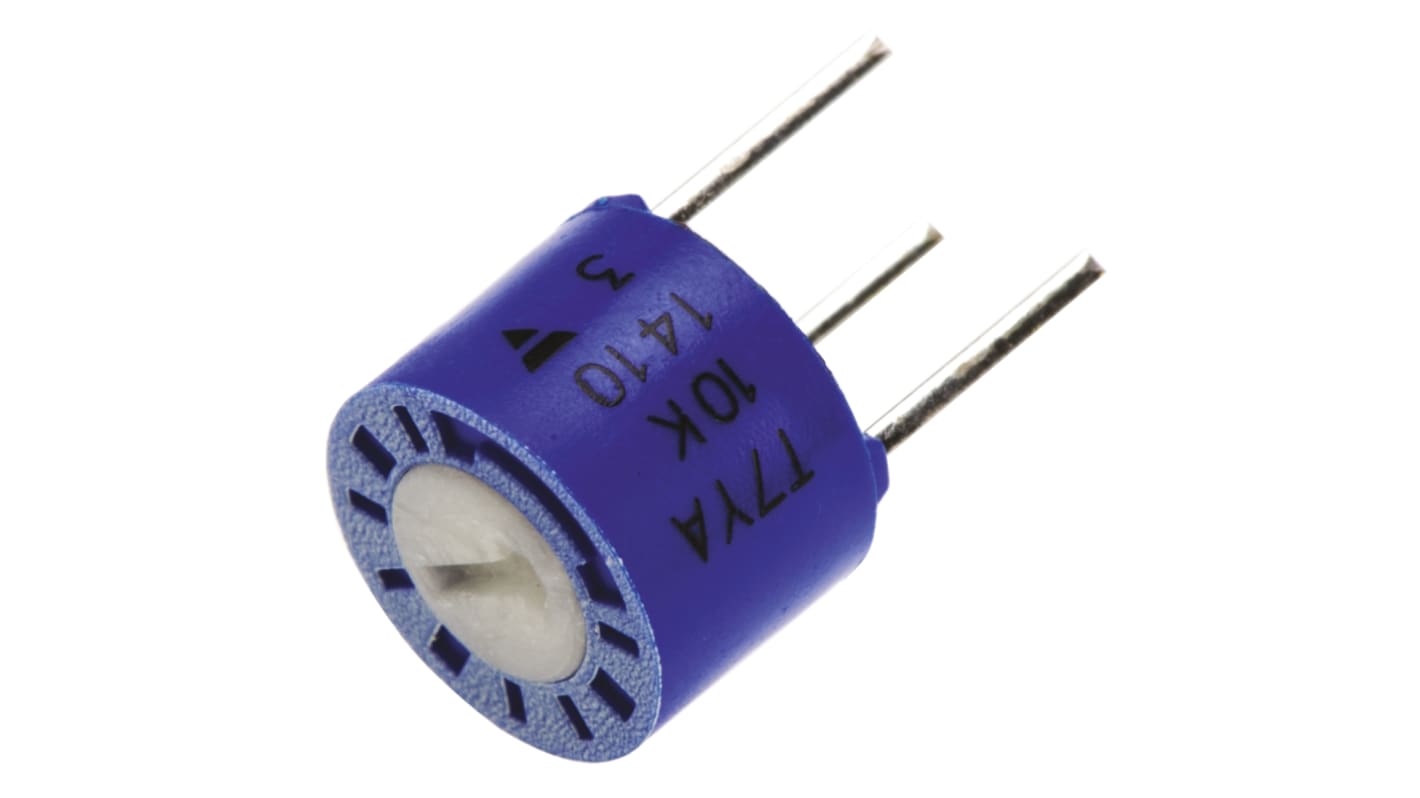 10kΩ, Through Hole Trimmer Potentiometer 0.5W Top Adjust Vishay, T7