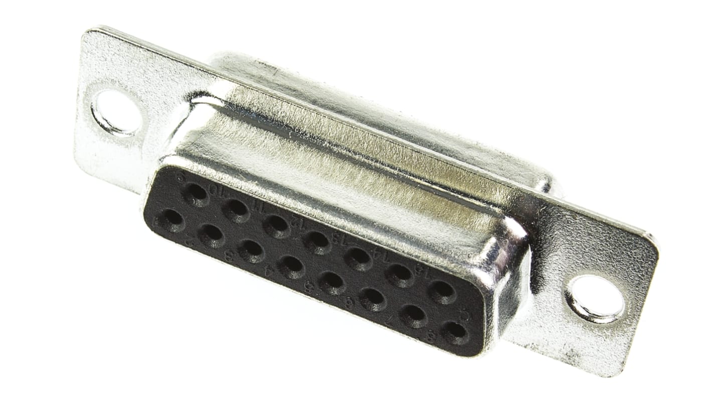 ITT Cannon ZD* 15 Way Panel Mount D-sub Connector Socket, 2.77mm Pitch