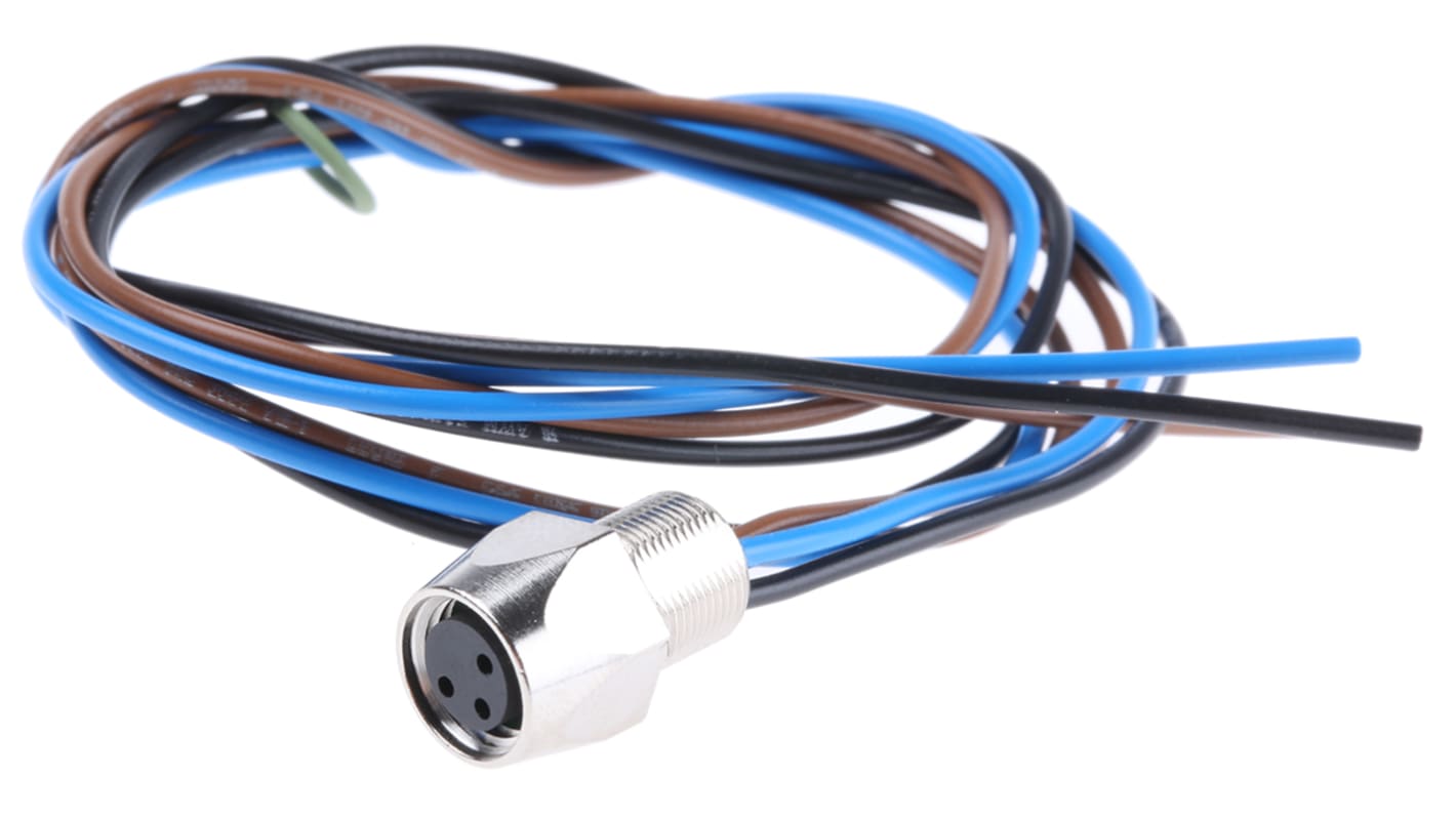 Lumberg Automation Straight Female 3 way M8 to Unterminated Sensor Actuator Cable, 500mm