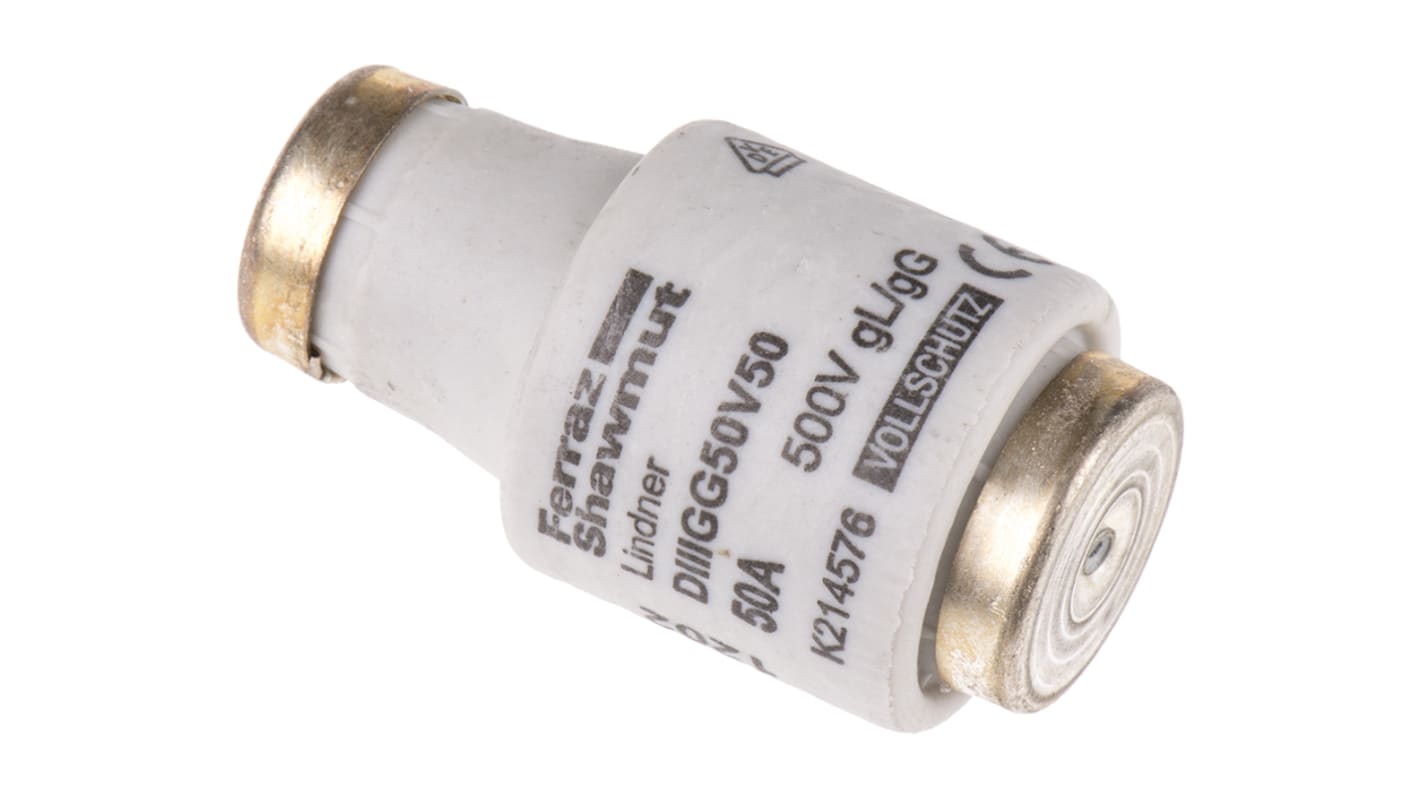 Mersen 50A DIII Diazed Fuse, E33 Thread Size, gG, 500V