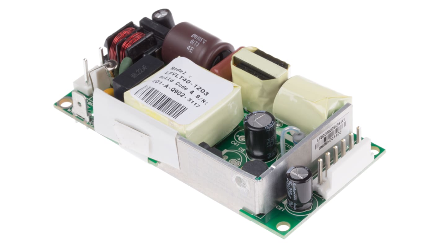 EOS Switching Power Supply, LFVLT40-1203, 24V dc, 1.7A, 40W, 1 Output, 180 → 264 V ac, 90 → 132 V ac