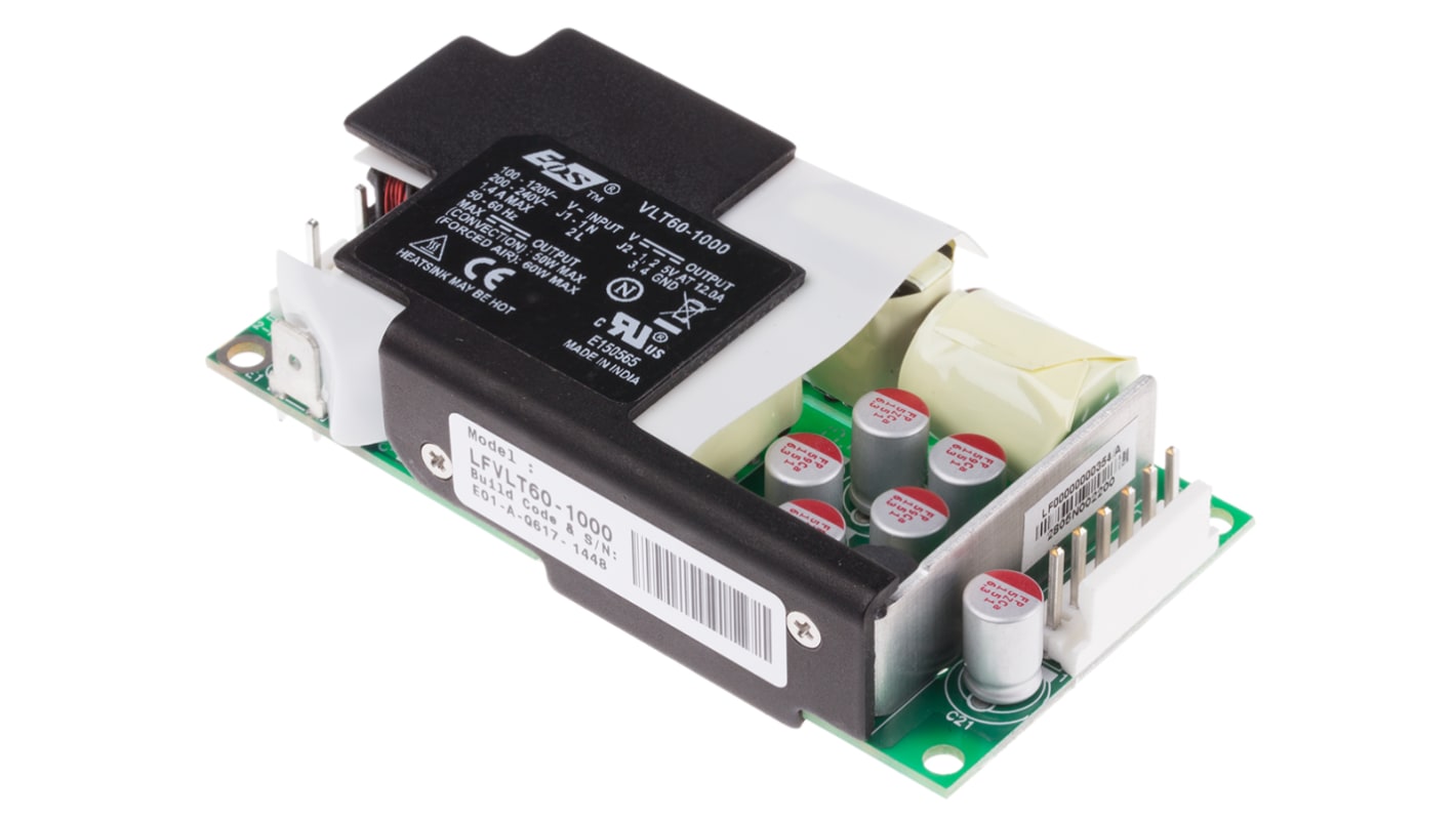 EOS Switching Power Supply, LFVLT601000, 5V dc, 10A, 50W, 1 Output