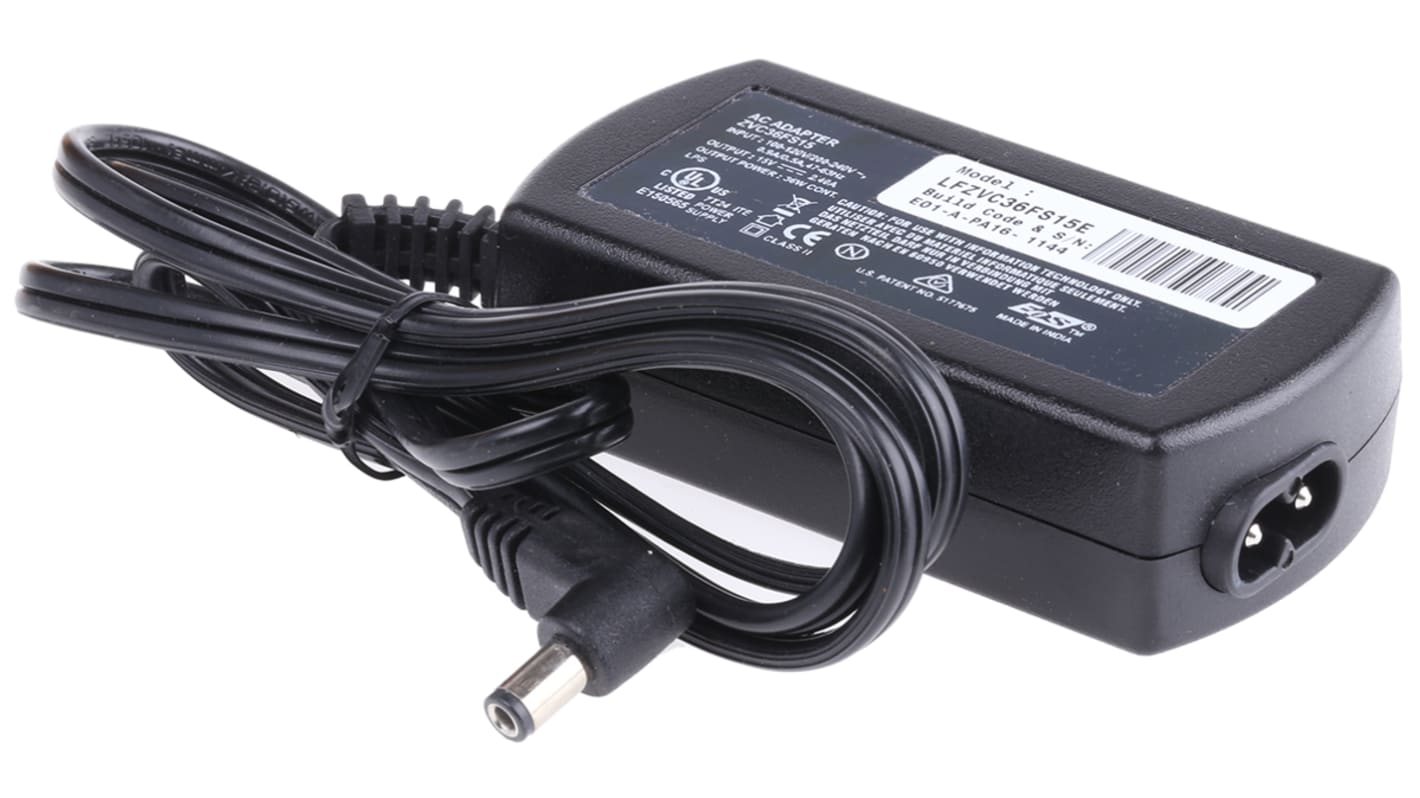 CEL22LFeZVC36FS15E8 EOS 36W Power Brick AC/DC Adapter 15V dc Output