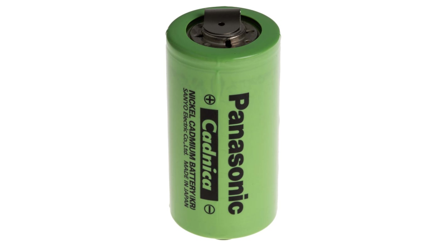 Panasonic Genopladeligt C-batteri 1.2V NiCd Tags Terminal, 2.5Ah