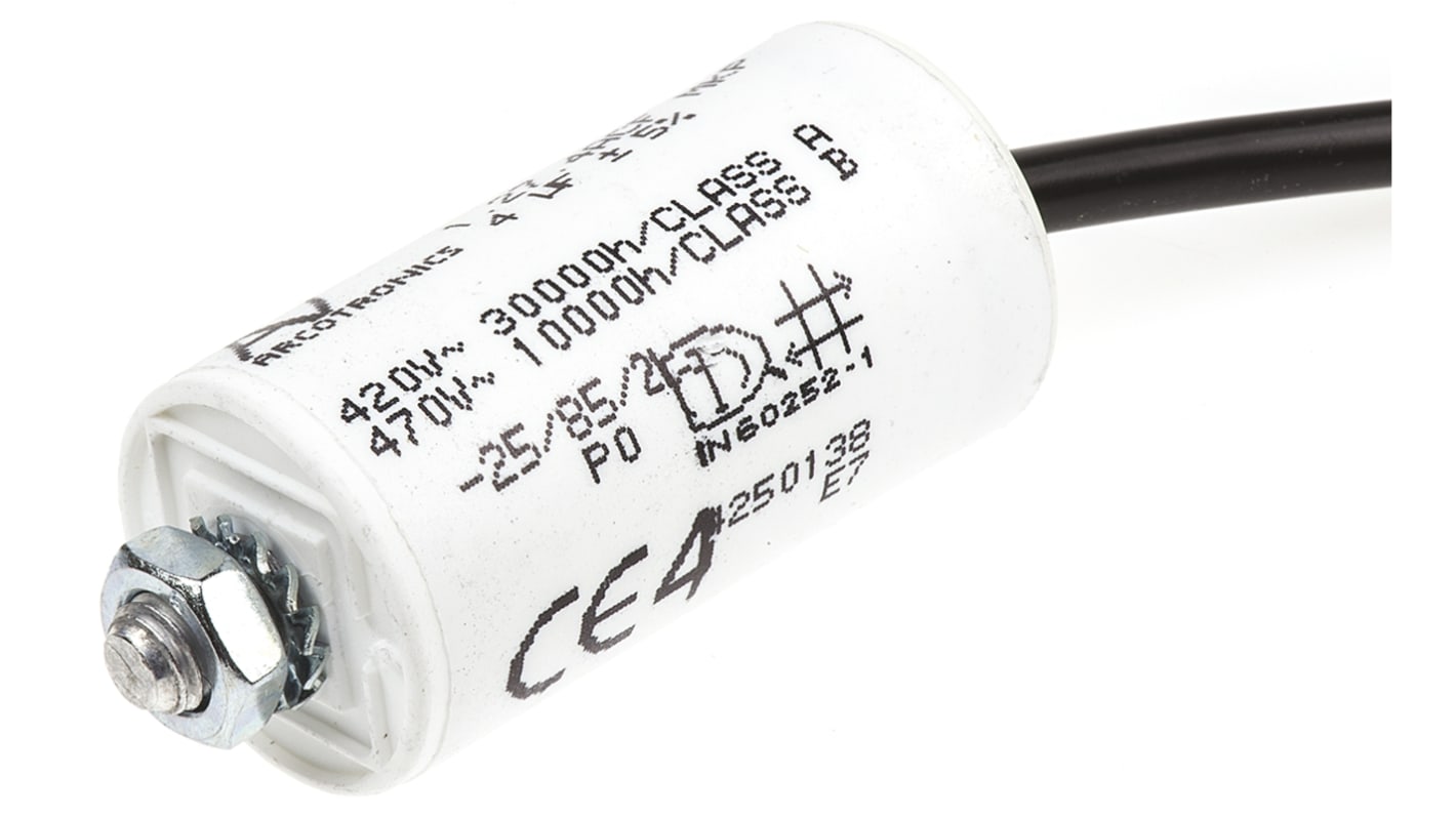 KEMET C27 Metallised Polypropylene Film Capacitor, 470V ac, ±5%, 4μF, Chassis Mount