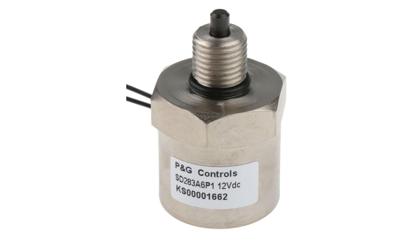 Solenoide lineal de tirar Mechetronics, 12 Vdc, recorrido 6.5mm, fuerza 1.1N