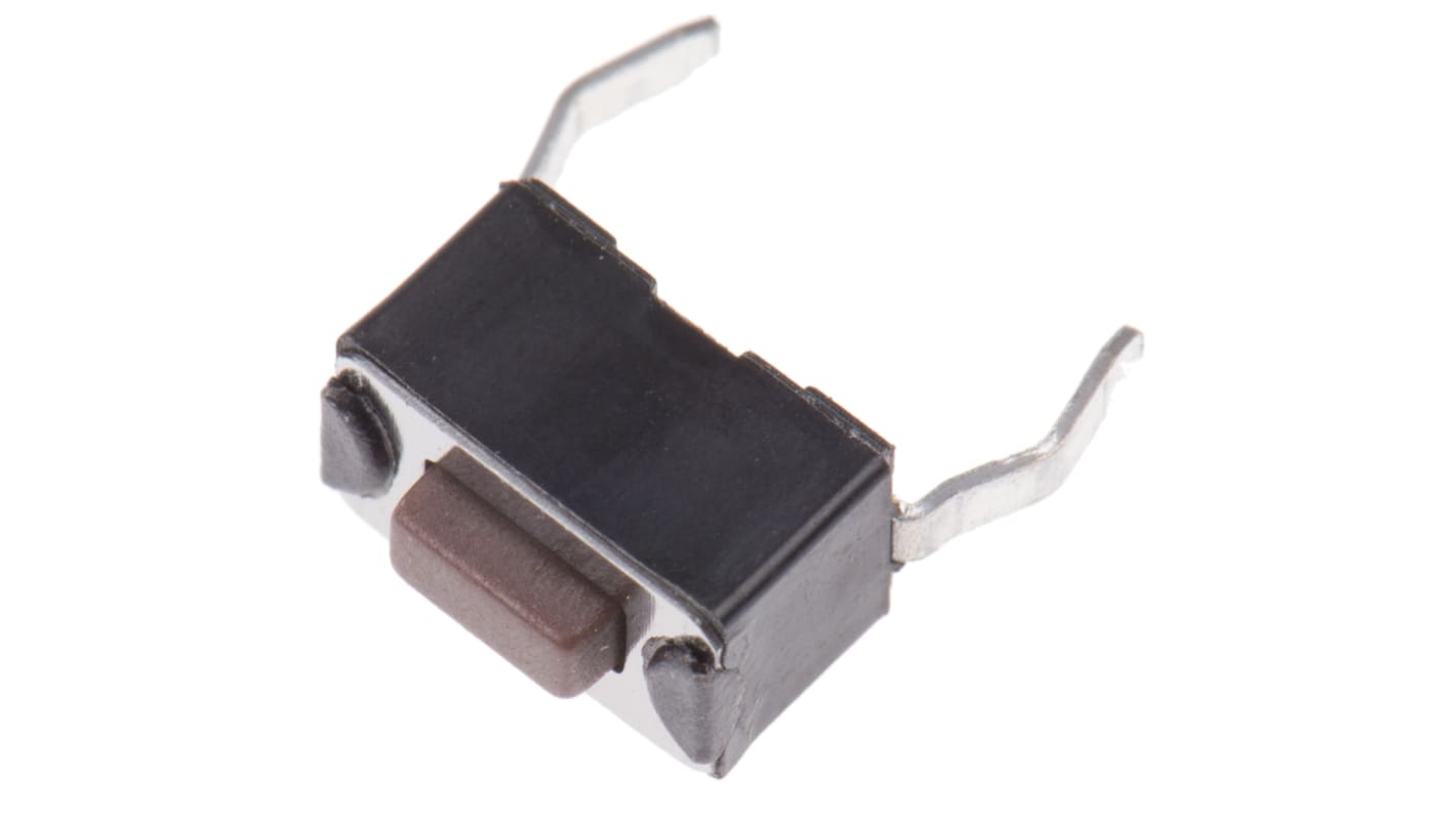 Érintőkapcsoló Barna, SPST, 50 mA 12 V DC esetén, 4.3mm