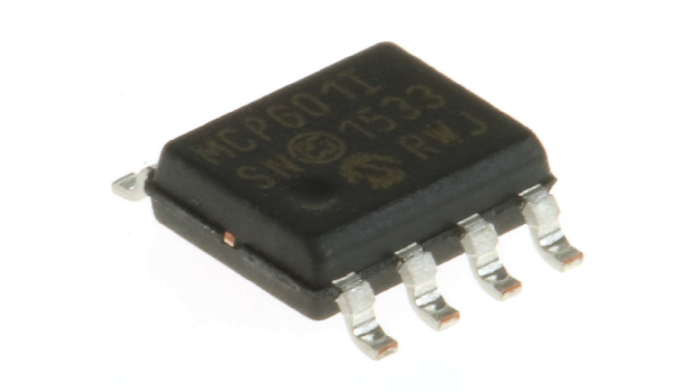 MCP601-I/SN Microchip, Op Amp, RRO, 2.8MHz, 3 V, 5 V, 8-Pin SOIC