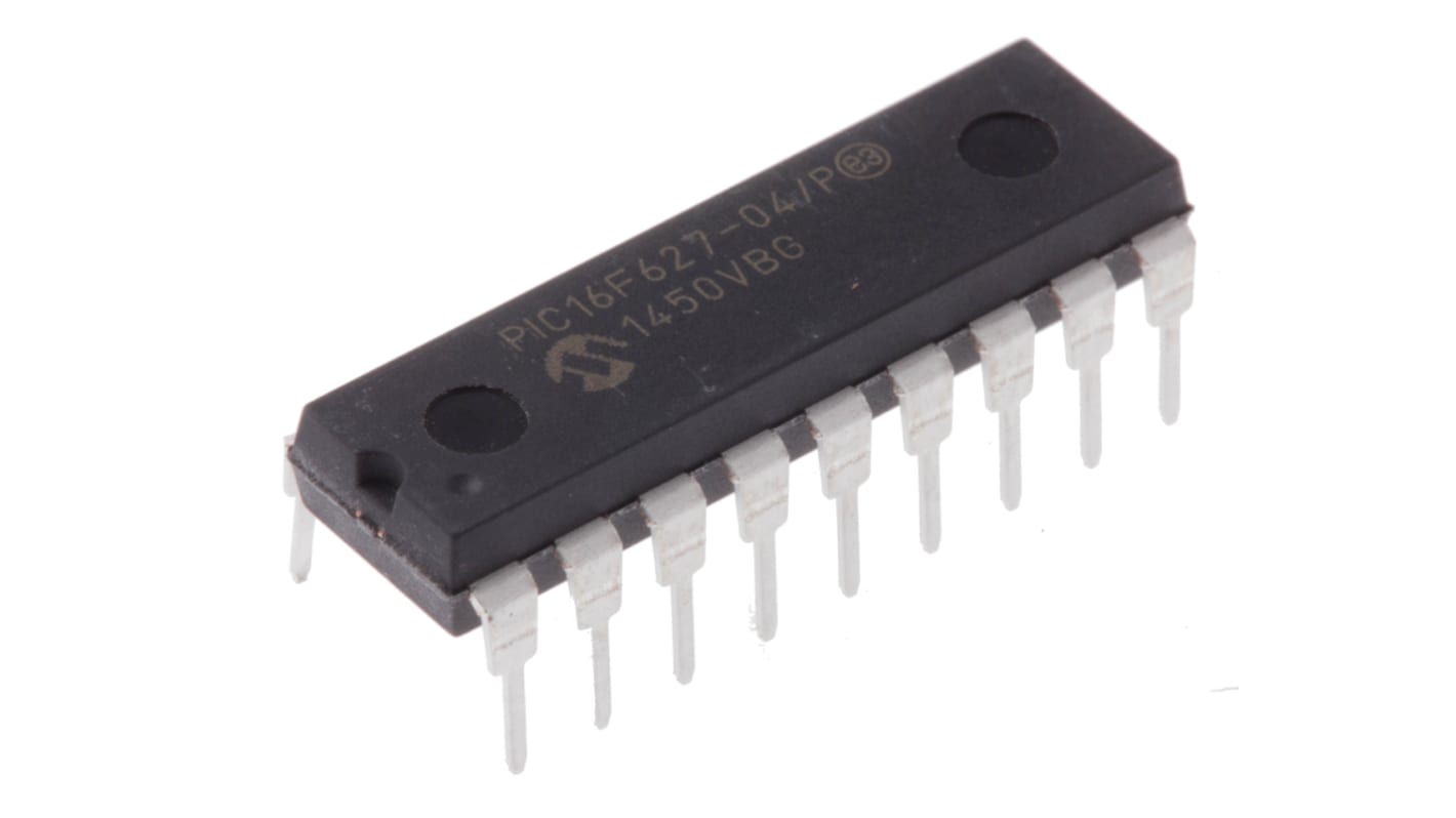 Microcontrollore Microchip, PIC, PDIP, PIC16F, 18 Pin, Su foro, 8bit, 4MHz