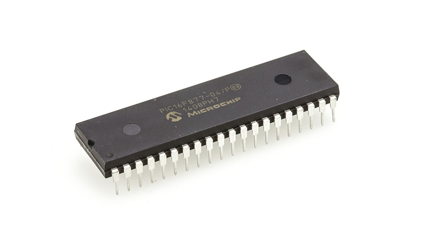 Microcontrollore Microchip, PIC, PDIP, PIC16F, 40 Pin, Su foro, 8bit, 4MHz