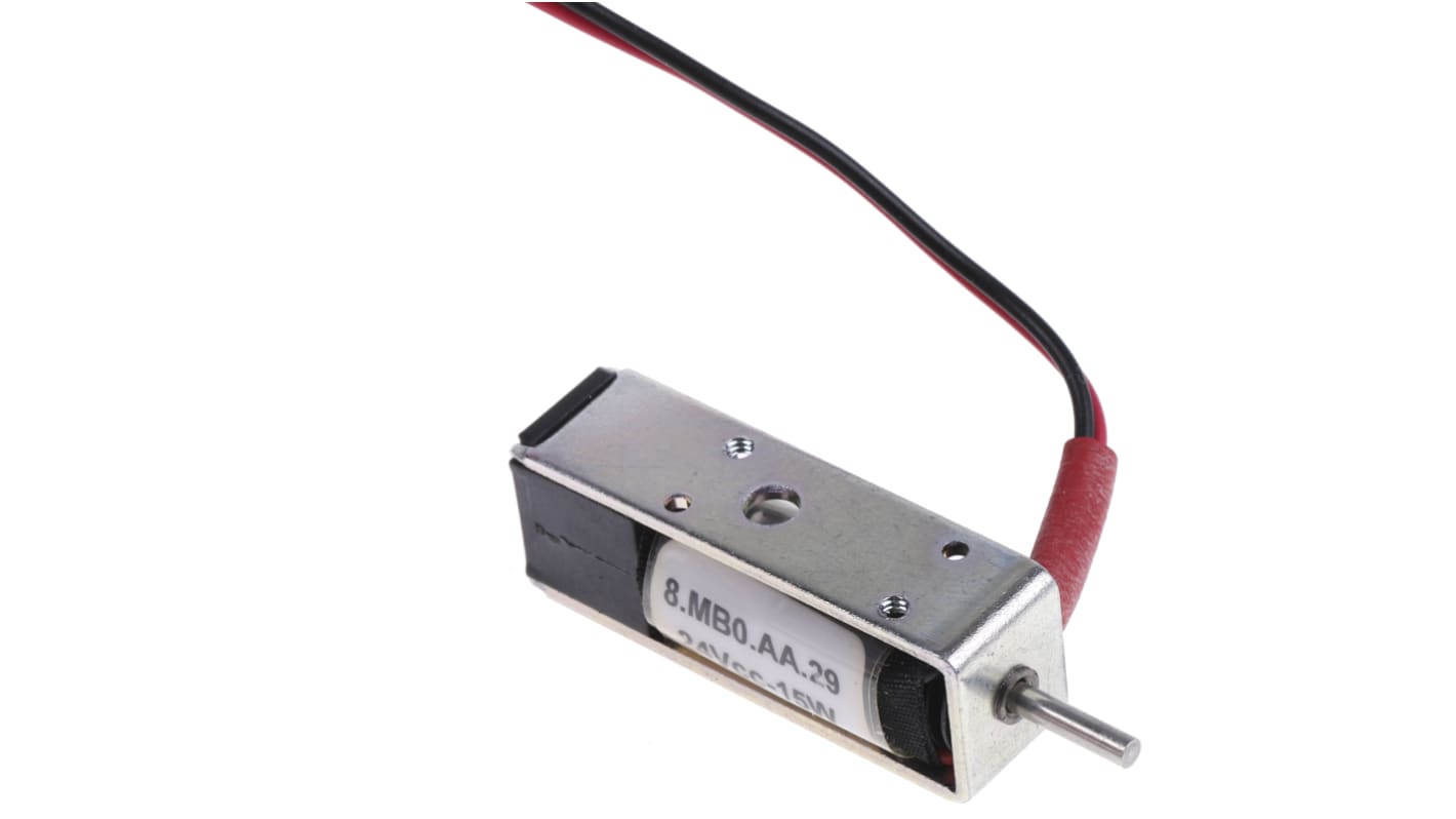 Mecalectro Linear Solenoid, 24 V dc, 0.6N, 36 x 12.7 x 10