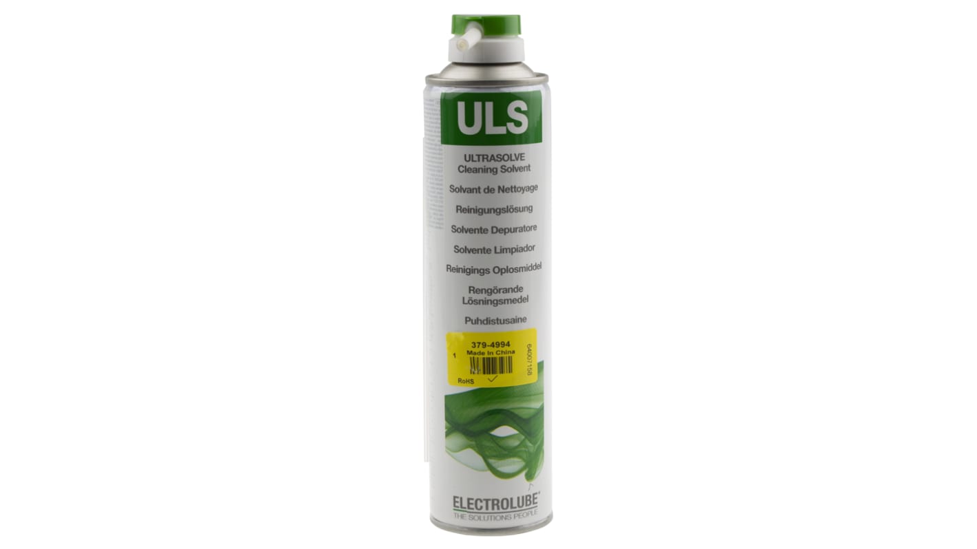 Limpiador para equipos eléctricos Electrolube Ultrasolve Cleaning Solvent, Aerosol de 400 ml para aplicaciones varias