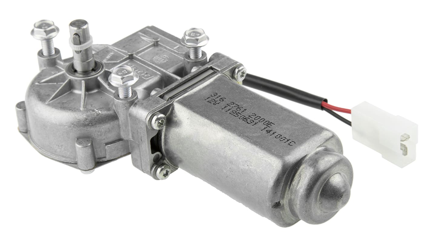 Egyenáramú hajtóműves motor 12 V DC Kefés hajtóműmotor, 40 ford./perc, 8 W, 12A, 3.4 A.