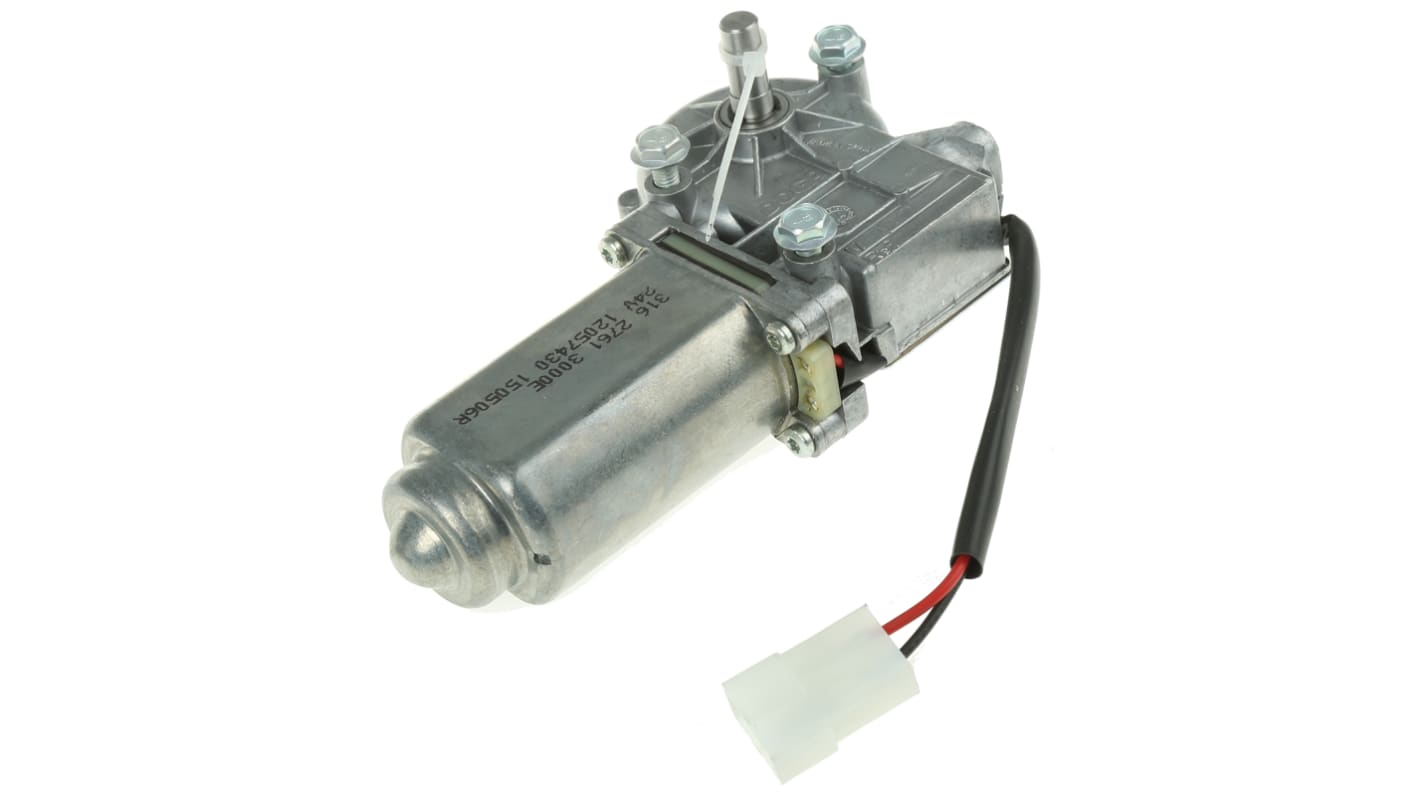 Egyenáramú hajtóműves motor 24 V DC Kefés hajtóműmotor, 40 ford./perc, 8 W, 1.7 A, 6 A