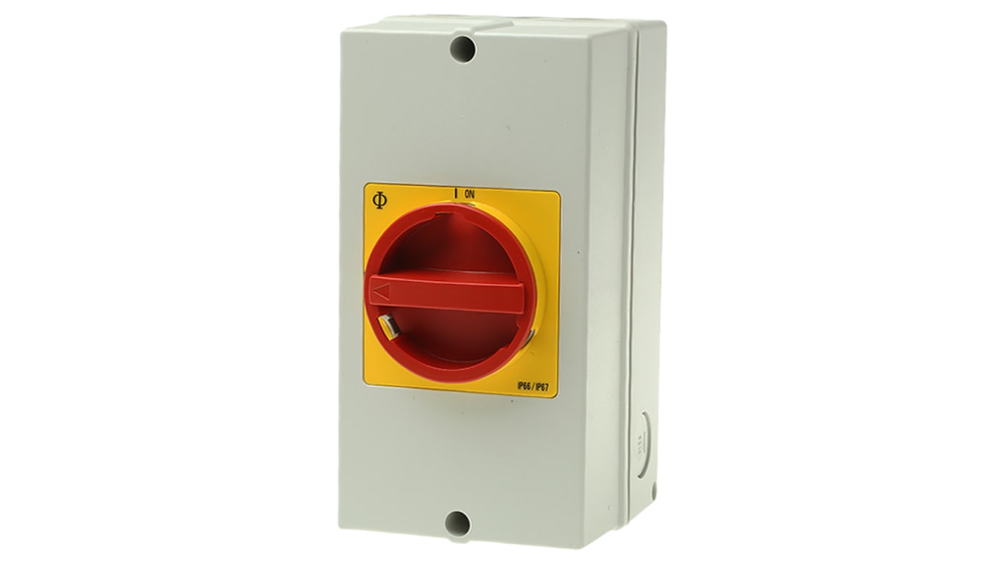 Interruptor seccionador, 4P, Corriente 63A, Potencia 22kW, IP66, IP67