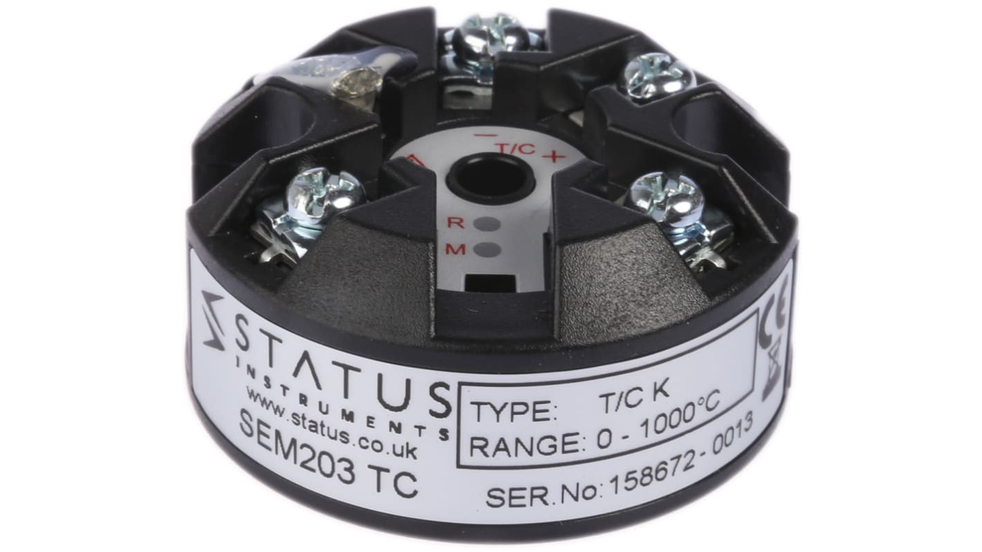 Émetteur de température RS PRO, pour TC E, J, K, N, R, S, T, 8→30 V c.c.