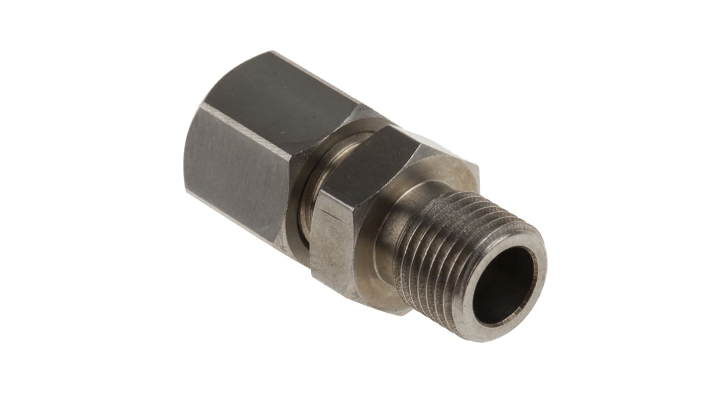 RS PRO, 1/8 BSPP Compression Fitting for Use with Thermocouple or PRT Probe, 6mm Probe, RoHS Compliant Standard