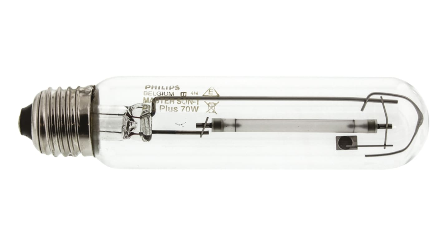 70 W Clear Tubular SON-T Sodium Lamp, ES/E27, 2000K, 32mm