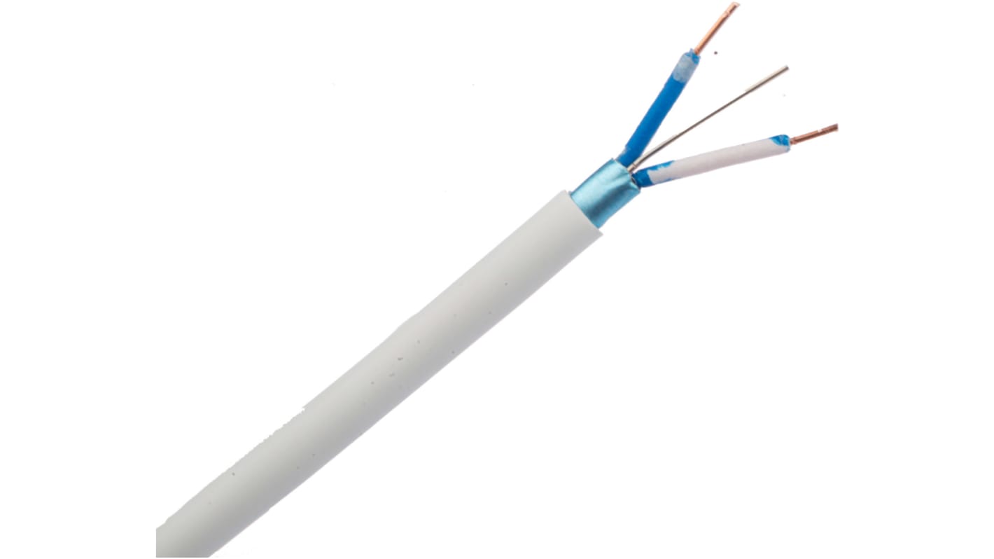 Cable multiconductor apantallado Belden 7703NH de 2 núcleos, 0,33 mm², Ø ext. 4.5mm, long. 305m, 300 V, 2,5 A, funda