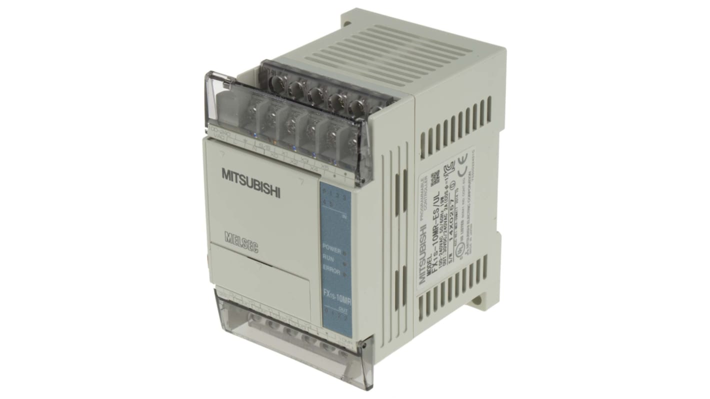 Mitsubishi FX1S Series PLC CPU for Use with FX1S Series, Relay Output, 6 (Digital)-Input, Digital Input