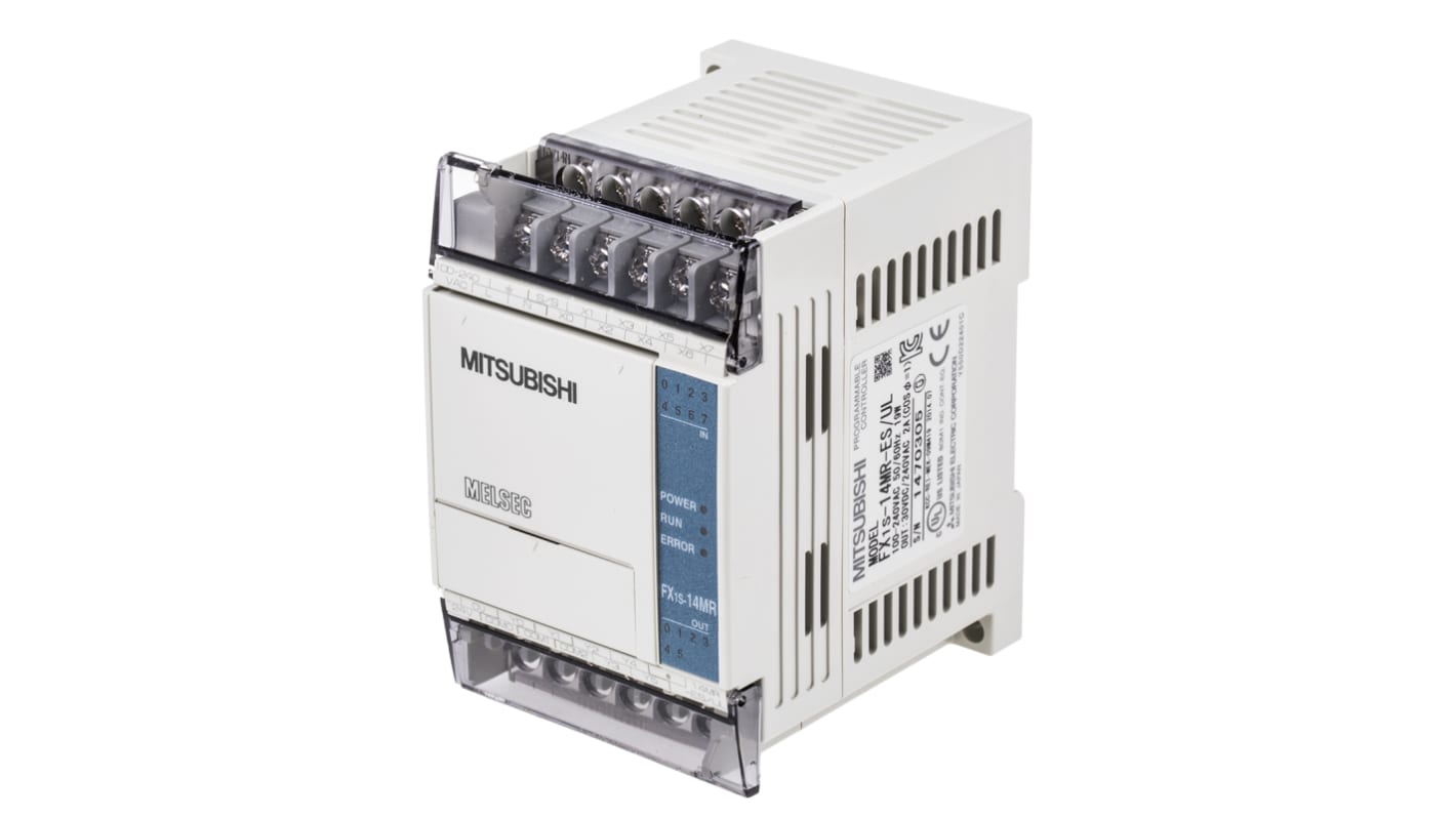 Mitsubishi FX1S Series PLC CPU for Use with FX1S Series, Relay Output, 8 (Digital)-Input, Digital Input