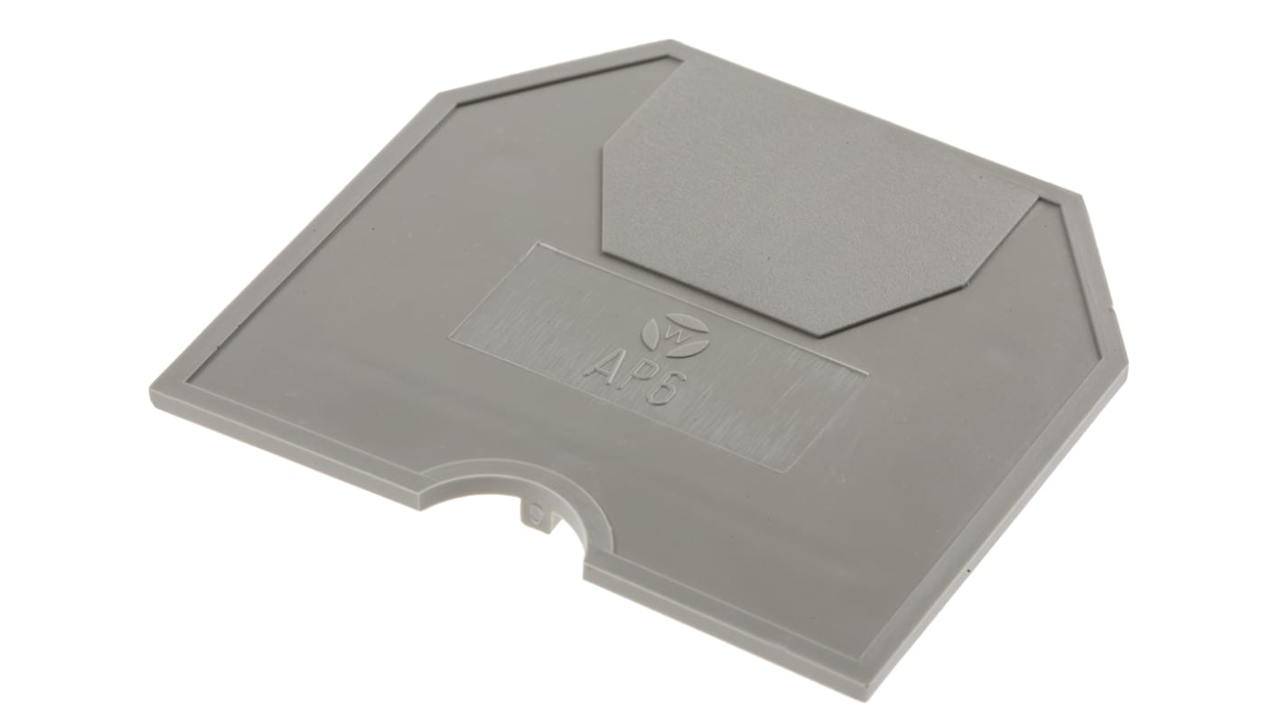 RS PRO End Cover for Use with DIN Rail Terminal Blocks