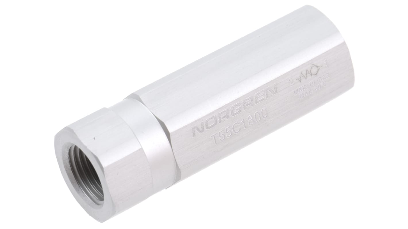 Norgren T55 Non Return Valve G 1/8 Female Inlet, G 1/8 Female Outlet, 0.1 to 0bar